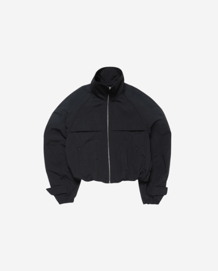 高領工裝外套/黑色