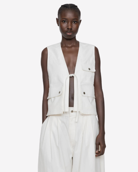 立體口袋綁帶背心