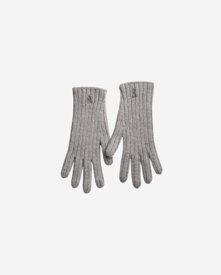 RB字羊毛手套/灰色