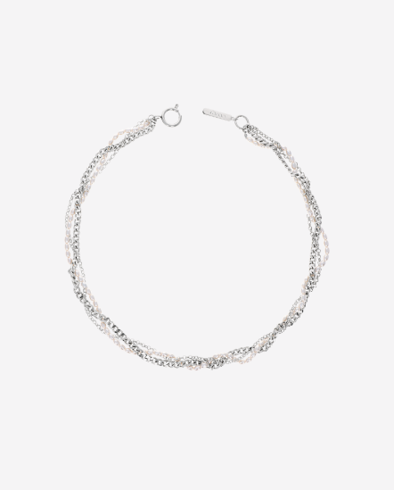 YUMI-米粒珍珠串雙鏈條項鍊