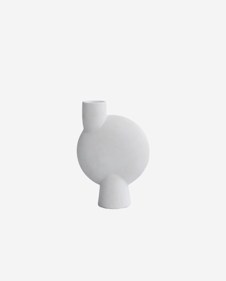 Sphere Vase Bubl Medio-球型花瓶18*8*26/白色