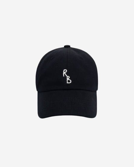 RB小字刺繡棒球帽/黑色