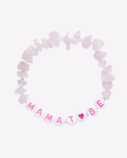 Rose Quartz 粉水晶MAMA TO BE串珠手鍊