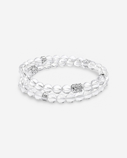 CHA x HANSHSU 白水晶鑽翻 雙圈手串