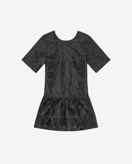 花朵緹花短洋裝