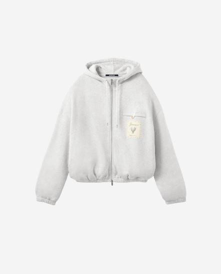 皮革方標帽T外套