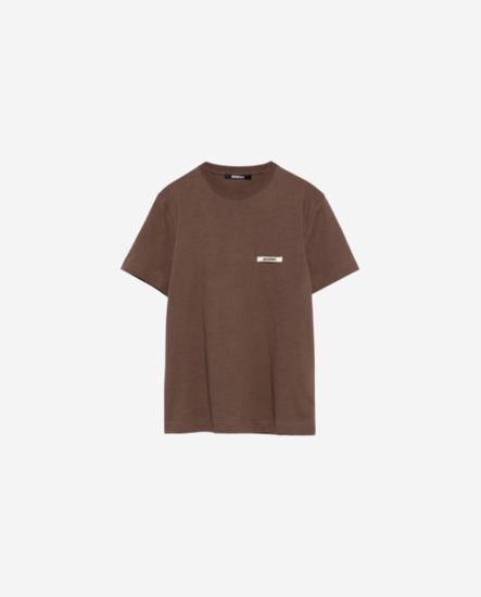 側邊織帶Logo短袖T/咖啡