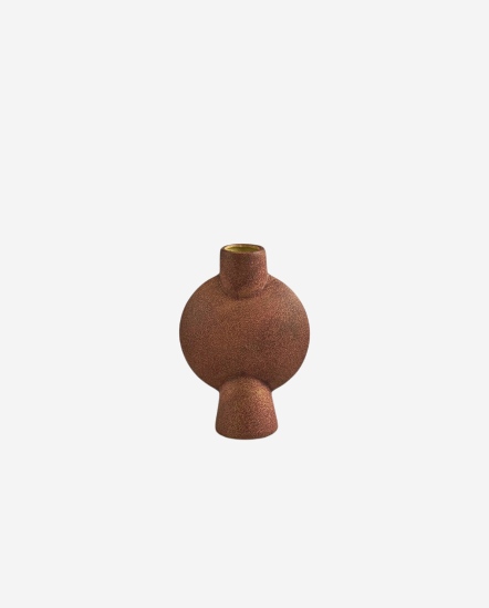 Sphere Vase Bubl Mini-球型花瓶13*6*18/土紅色