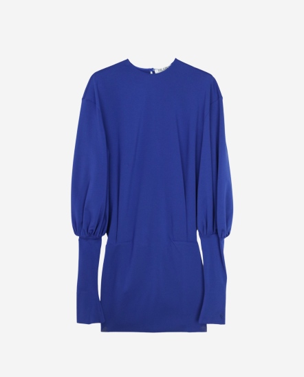 Karlie套接式緊身襬長袖洋裝