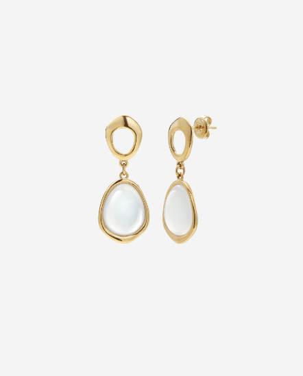 Halo - Luna水晶耳環 藍玉髓