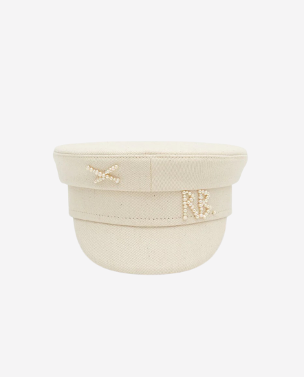 珍珠RB字斜紋布[厚棉]軍帽