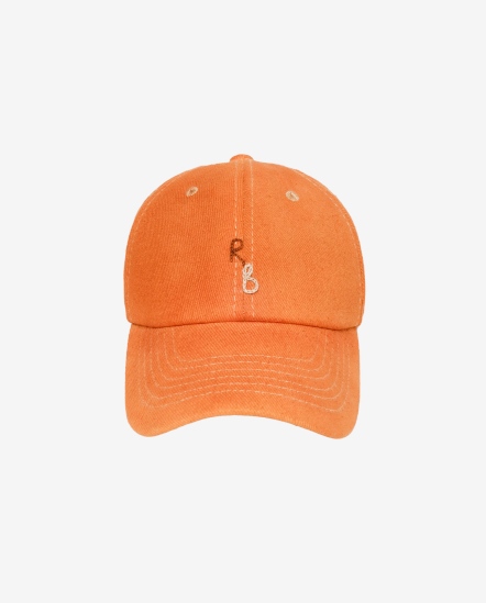 RB小字手染棒球帽/橘色