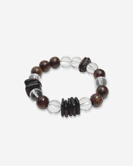 清和安木 花梨木x白水晶 水晶手串 10mm