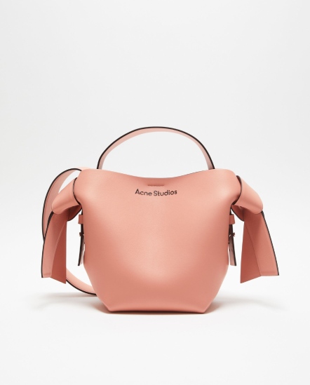 Musubi牛皮扭結中包21*20*15/鮭魚粉