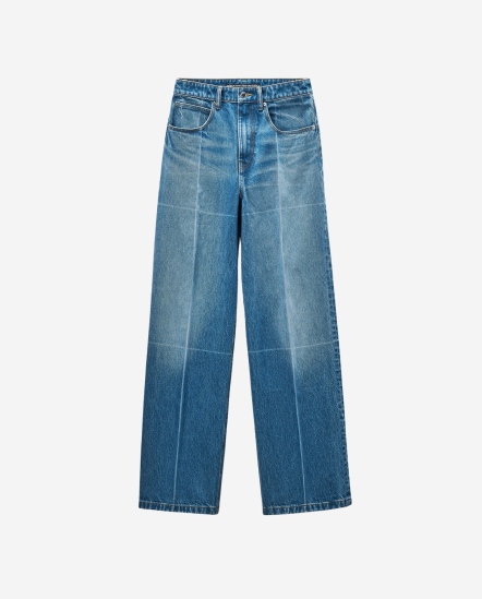 折痕水洗牛仔褲