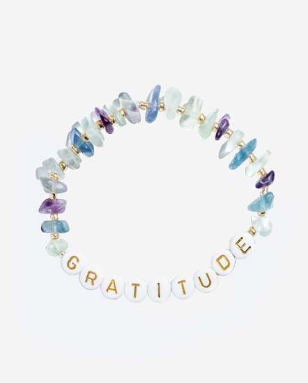 Fluorite 瑩石 GRATITUDE串珠手鍊