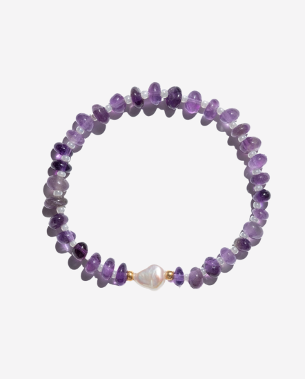 Amethyst & Pearl紫水晶+珍珠手鍊