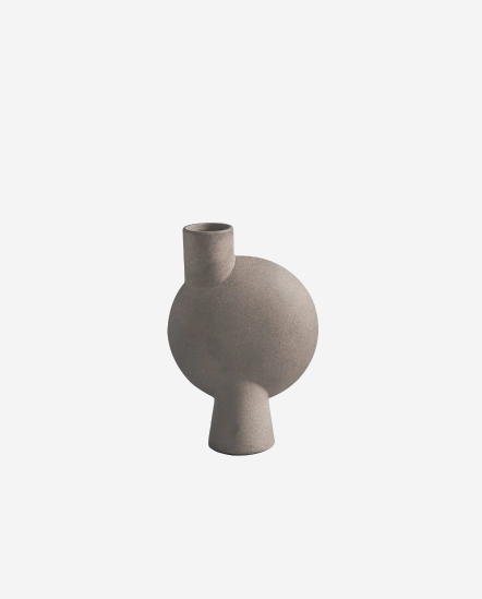 Sphere Vase Bubl Medio-球型花瓶18*8*26/灰褐色
