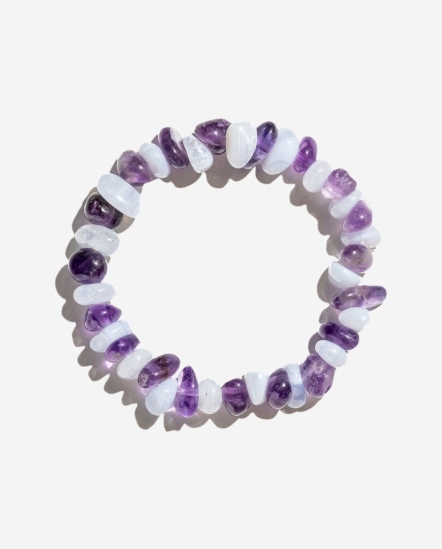 Amethyst/Lace Agate紫水晶蕾絲瑪瑙手鍊