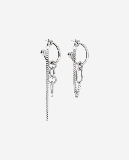 ALLEN-多圈環鍊條耳環