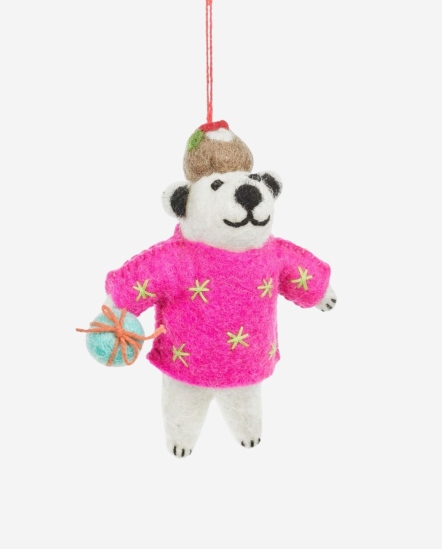 羊毛氈吊飾/派對星蒂熊