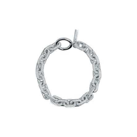 Ruyi環鑽立體粗鎖鏈手鏈 (23節/18.2cm)