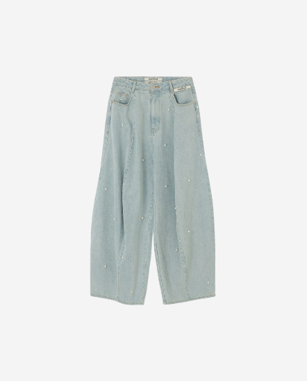 散狀珍珠氣球型牛仔褲