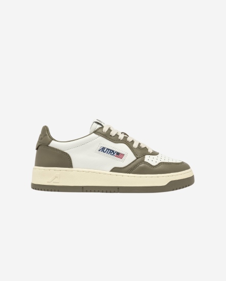 MEDALIST Low-WB54綠跟白底皮革低筒鞋