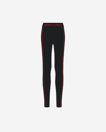 Badir Bold  紅字Logo邊條Leggings