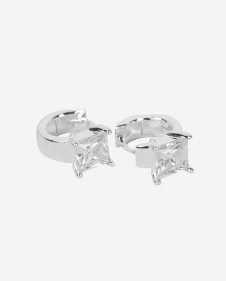 Diamond Silver Ring E-大鑽戒指型耳環
