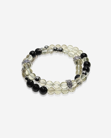 星願天成 利比亞黃金隕石6mm配金運雙圈手串