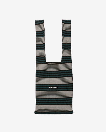 L22205 Multicolor Stripe粉針織條紋手袋/深綠色