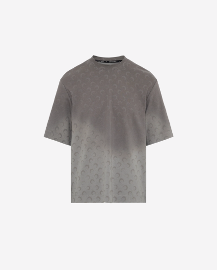 滿版月亮刺繡漸層色短袖T