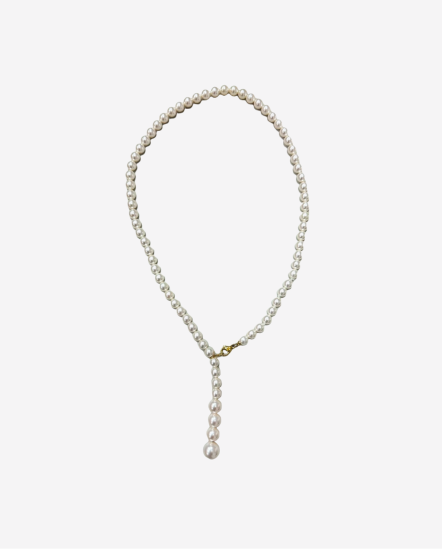 獨家/前扣式Y字珍珠項鍊