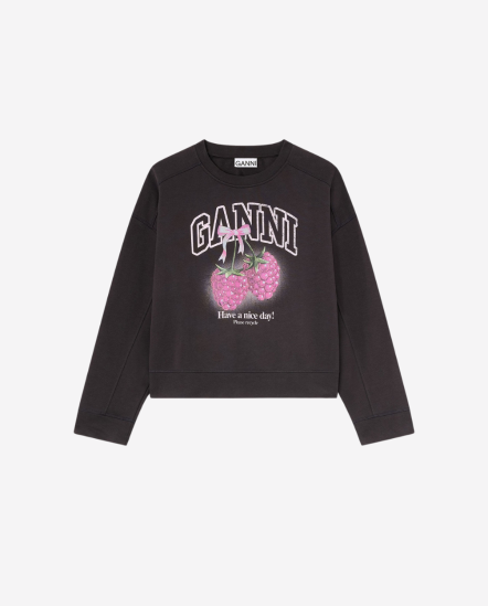 覆盆莓GANNI短版衛衣