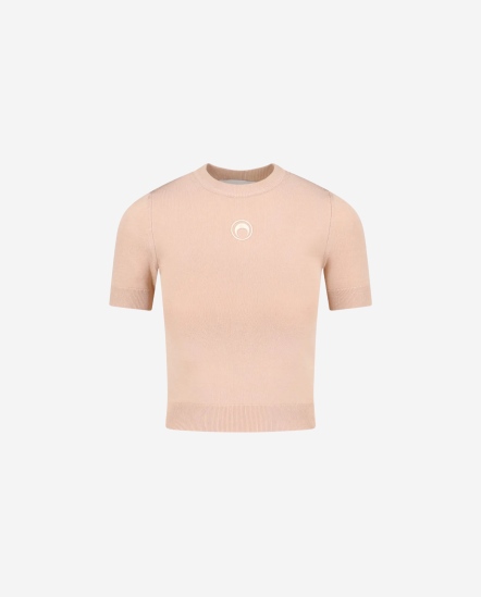 月亮短袖針織衣