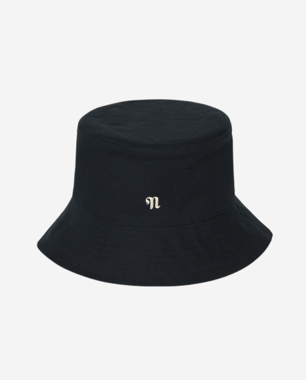 刺繡-N Logo漁夫帽/黑色